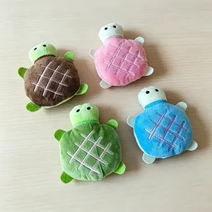 Cute 11cm plush turtle cat toy with crinkle paper and catnip, adorable interactive pet toy for kittens.