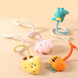 Giocattolo da Masticare per Gatti Design Cartoon Carino Corda di Cotone Peluche Giocattolo di Dentizione Interattivo Per Gatti Forniture per Animali