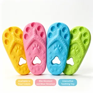 Pet Chew Toy Dog Slipper Shape Teething Stick Bite Resistant Interactive Chewing Toy For Small Medium Dogs