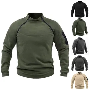 Herren 280g Fleece verdickter Taktischer Pullover Sweatshirt Outdoor warme Sportbekleidung
