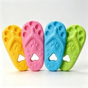 Colorful pet chew toy slippers designed for dogs and cats teeth grinding and daily play.