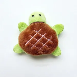 Cute plush turtle cat toy with squeaker and catnip, perfect for interactive pet play.