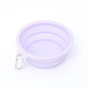 Dettaglio ciotola pieghevole per animali in silicone, ciotola acqua per cani leggera.