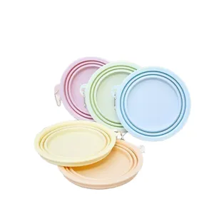 Ciotola Pieghevole Portatile in Silicone per Animali Domestici Ciotola per Cani da Viaggio all'Aperto Con Moschettone Articoli per Animali