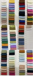Fabric color swatch card detail sample showing various shade options for custom apparel ordering.