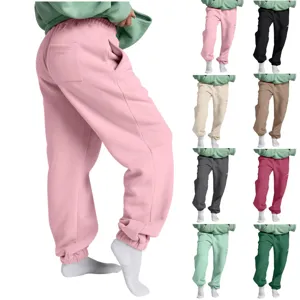 Pantaloni della tuta in felpa da donna, vita alta, comodi pantaloni casual invernali con tasche