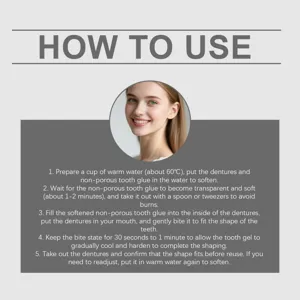 Guide d'instructions détaillées pour l'utilisation des prothèses dentaires amovibles étape.