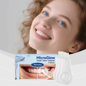 Feimuko portable tooth stain cleaner 3 pieces set for daily teeth cleaning and bright care.