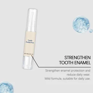 Tooth polish pen for professional dental care, enamel protection and stain removal details.