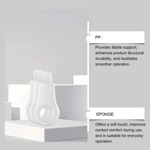 Close-up detail view of the portable teeth cleaning eraser structure, PP and sponge components.