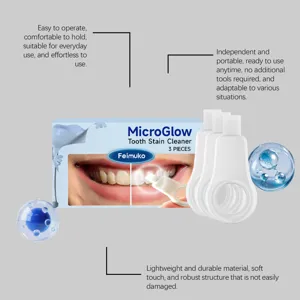 Portable tooth stain cleaner set with ergonomic design for daily oral care and easy cleaning.
