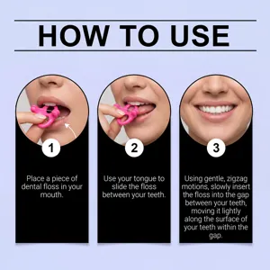 Hands-free dental floss ring tool for easy teeth cleaning and gum protection daily use