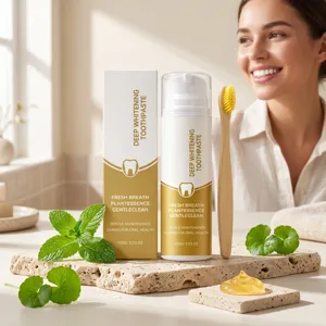 Deep Cleaning Whitening Toothpaste And Wooden Toothbrush Set Fresh Breath Daily Oral Care