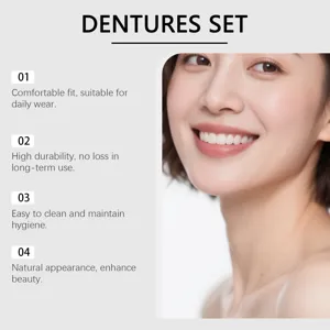Set di dentiere dettaglio mostra aspetto naturale, facile pulizia e vestibilità comoda.
