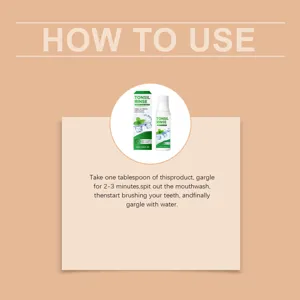 Mint refreshing mouthwash 100ml, fresh breath and oral care for daily use routine.