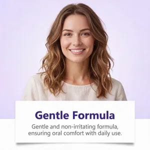 Gentle mint mouthwash detail view, refreshing oral care formula for daily comfort.