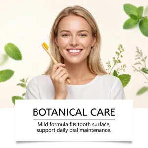 Eco-friendly wooden toothbrush with soft bristles for gentle daily oral care and gum protection.