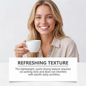 Teeth care pen detail shot showing refreshing lightweight texture and daily use for bright smile.