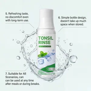 Portable mint mouthwash for fresh breath, 100ml compact bottle for daily oral care routine.