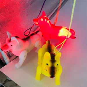 Electric flashing pulling toy dogs, cute electronic pet animal figures for kids and party gifts.
