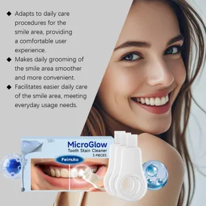 Feimuko Portable Tooth Stain Cleaner 3 Pieces Daily Teeth Cleaning Tool for Bright Smile