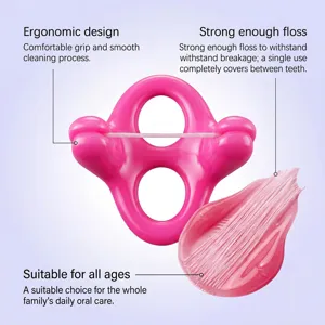 Hands-free dental flosser with ergonomic design and durable floss for easy daily oral care.