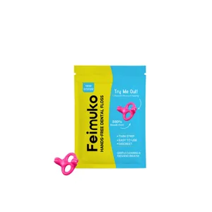Feimuko hands-free dental floss with innovative design for easy daily use and gentle gum care.