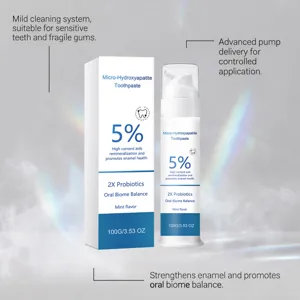 Probiotische Mikro-Hydroxyapatit Zahncreme, sanfte Zahnschmelzpflege, 100g Minze Pumpe.