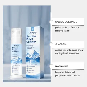 Oralhoe 8-Active Schaumzahnpasta 100g mit Niacinamid zur sanften Zahnreinigung und Pflege.