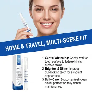 Stylo blanchissant dentaire Oralhoe avec applicateur de précision pour un sourire éclatant.