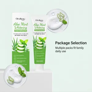 ORALHOE aloe mint whitening toothpaste offers plant-based ingredients for daily oral care.
