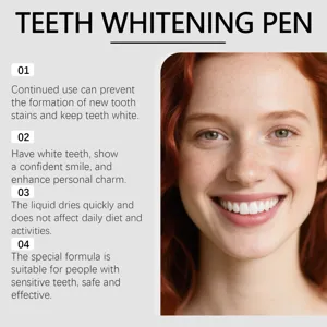 Stylo gel blanchissant des dents portable pour les soins quotidiens et un beau sourire éclatant.