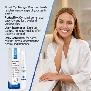 Stylo gel blanchissant pour les dents ORALHOE avec pinceau pour un soin dentaire quotidien.