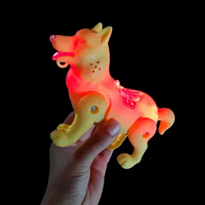 Electric puppy toy with glowing red lights and electronic simulation design for kids play.