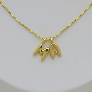 Collana Con Pendente Lettera Palloncino Oro M E A Stile Hip Hop Accessorio Di Gioiello