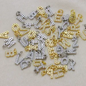 Zirkonia 26 alfabet letters DIY hangers goud zilver ketting sieraden accessoires