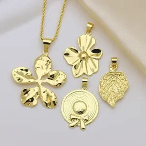 Summer Beach Ocean Style Copper Gold Plated Sea Snail Octopus Starfish Shell Shape Pendant Only For Women Jewelry Gift