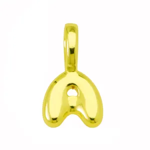 Ciondolo lettera palloncino oro tendenza hip hop fai da te collana alfabeto gioiello moda