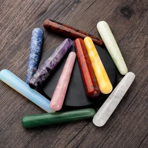 Set di bacchette per massaggio in cristallo pietra naturale per viso, occhi e corpo cura.