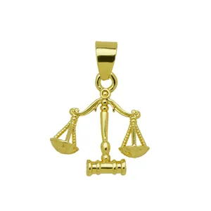 Exquisite gold scales of justice pendant legal symbol necklace charm fashion jewelry