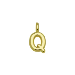 Pendente Lettera Q Oro Bolla Alfabeto DIY Collana Charm Gioiello Moda Accessorio