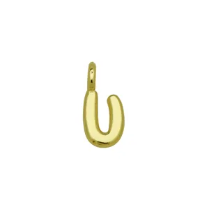 Ciondolo lettera palloncino dorato per collana fai da te accessori di gioielleria stile chic.