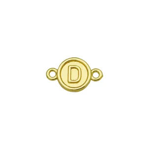 Ciondolo connettore lettera D color oro per braccialetto fai da te creazione gioielli