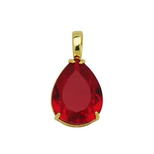 Exquisiter tropfenförmiger Zirkon Anhänger, vergoldetes Kupfer, elegantes Design für Damen.