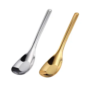 Edelstahl Löffel Set, silber und gold Suppenlöffel für Kinder und Erwachsene Hauptansicht