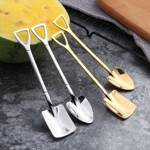 Juego de cucharas de pala de acero inoxidable cucharas de postre creativas para helado sandía.