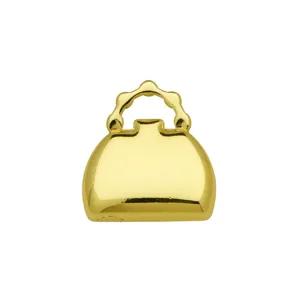 Ciondolo borsa placcato oro delicato metallo collana fai da te accessorio gioiello chic