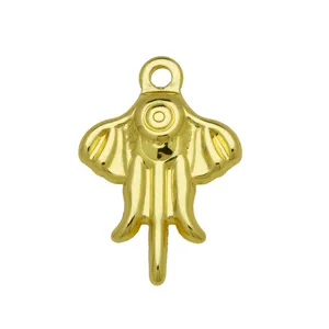Ciondolo razza dorato dettaglio, accessorio collana in rame lucidato per donna chic
