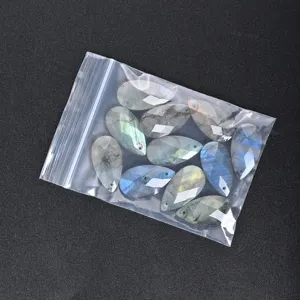 Facettierter flacher tropfenförmiger Kristall Edelstein Anhänger für DIY Halskette Schmuck.