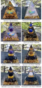 Natürliche Kristall Pyramide Ornament Harz Kristall Kugel Heimtextilien Großhandel